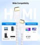 Кабель Cable Matters HDMI 2.1 [Certified Ultra High Speed HDMI] 48Gbps 8K@60Hz, 4K@240Hz 2м white - изображение 6