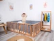 Детский деревянный манеж-кровать Монтессори BUSY WOOD напольная Модель 6.2 190x80 см Натуральное дерево - изображение 3