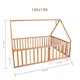 Детский деревянный манеж-кровать домик Монтессори BUSY WOOD напольная Модель 6 190х140 см натуральное дерево - изображение 4