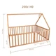 Детский деревянный манеж-кровать домик Монтессори BUSY WOOD напольная Модель 6 200х140 см натуральное дерево - изображение 4