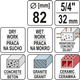 Wiertło koronowe diamentowe Yato YT-60375 82 x 430 mm – M32 (5906083048081) - obraz 4
