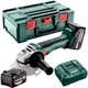 Аккумуляторная угловая шлифмашина Metabo W 18 L BL 9-125, 2 акб 4 Ah, з/у ASC 55 в MetaBOX 165 L (602374510) - изображение 1