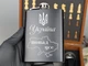 Набор шахматы и фляга с 4 рюмками с лазерной гравировкой Украина прежде всего Черный - изображение 3
