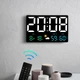 Часы Deepfox GH-8012 LED цифровые электронные настенные/настольные Будильник Дата Температура Влажность 24,8х15,8см разноцветный - изображение 1