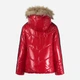 Детская зимняя стеганная куртка для девочки Tommy Hilfiger 95376317 116 см Красная (1159837677) - изображение 2