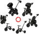 Rowerek trójkołowy Qplay Nova Max Black (5061047481998) - obraz 8
