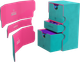 Коробка для карт Gamegenic: Stronghold 200+ XL Convertible - Teal/Pink (4251715417904) - зображення 5