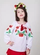 Вышитая блузка с маками в украинском стиле Маричка, белая, хлопок, длинный рукав, на девочку 104 см - изображение 6