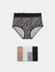 Набор кружевных трусиков Marks&Spencer модель Full briefs высокая посадка 5 шт 18(46) white mix lace 0196 - изображение 1