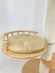 Когтеточка из белого хлопкового каната с лежаками, гамаком, полусферой для кота - изображение 5
