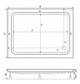 Піддон для душу акриловий Shower Mode SW-10572 100х70х15 см прямокутний (C15353) - зображення 6