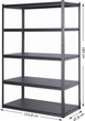 Regał magazynowy Haushalt GS501 123.8 x 47.6 x 183 cm (000040103037) - obraz 3