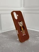 Чохол Накладка Джинс Wave з вишитим Teddy Bear для iPhone 17 Brown - зображення 3