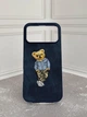 Чохол Накладка Джинс Wave з вишитим Teddy Bear для iPhone 17 Pro Max Blue - зображення 1