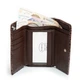 Женский компактный кожаный кошелек Dr.Bond серии Croco PR-250929-40975 коричневый - изображение 4