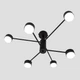 Потолочный светильник LUMINARIA RAY 6xGX53 (3+3) BLACK 220V IP20 - изображение 1