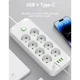 Удлинитель электрический Тк-9 (8×220В+4×USB+1×Type-C) F16u Chest сетевой фильтр с USB 3 м Белый (АК-5885) - изображение 5