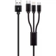 Кабель Proove Triple Connection 3 in 1 USB-A to USB-C/Lightning/Micro-USB 3A 1.2m Black (CCTC20001501) [131034] - изображение 1