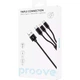 Кабель Proove Triple Connection 3 in 1 USB-A to USB-C/Lightning/Micro-USB 3A 1.2m Black (CCTC20001501) [131034] - изображение 4