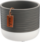 Osłonka ceramiczna na doniczkę Kadax Pokka szaro-biała 12 cm (5903699478226) - obraz 2