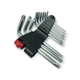 Набір Г-подібних ключів TORX з отвором 9 од., S2, T10-50, HAISSER (арт.48114) - зображення 1