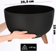 Donica ogrodowa na nóżkach Kadax z wkładką na dno Czarna 40 cm (5903699473665) - obraz 9