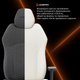 Геймерское игровое кресло с регулированной глубиной сидения GamePro GC760DG Dark Grey Fabric - изображение 17