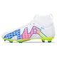 Бутсы футбольные с носком Zelart Zoom 220918B-1 размер 43 White-Pink-Blue - изображение 4