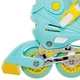 Роликовые коньки Zelart Banwei Enjoy Life Action 220 с защитой размер 39-42 Mint-Yellow - изображение 6