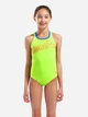 Підлітковий суцільний купальник для дівчинки Arena Logo Swimsuit Swim Pro 010287-880 140 см Салатовий (3468337641407) - зображення 1