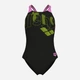 Детский сплошной купальник для девочки Arena Tales Swimsuit V Back 009085-590 128 см Черный с розовым (3468337622420) - изображение 6