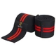 Бинты на колени для приседаний Zelart 2646 длина 2м Black-Red - изображение 5