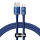 Дата кабель Baseus Crystal Shine Series USB to Type-C 100W (1.2m) (CAJY00040) Blue - изображение 5