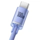 Дата кабель Baseus Crystal Shine Series USB Type-C 100W (1.2m) (CAJY00040) Purple - зображення 4
