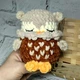 Мягкая игрушка ручной работы вязаная амигуруми Hand Made Сова Сплюшка 12 см Коричневая 202-65-2 - изображение 2