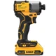 Шурупокрут ударний акумуляторний DeWALT, 18 В XR Li-Ion, безщітковий, 2 Аг, 192 Нм, 3200 об/хв, 4200 уд/хв, розмір тримача насадок - изображение 4