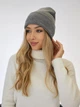 Вязаная шапка бини Лопата NEW One-size Серый - изображение 3