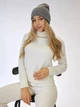 Вязаная шапка бини Лопата NEW One-size Серый - изображение 5