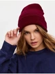 Вязаная шапка бини Лопата NEW One-size Бордовый - изображение 1