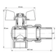 Кран с американкой 3/4" (Koer KR.228) угловой (KR0018) - изображение 2