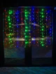 Гирлянда светодиодная Занавес на окно Мульти 1,5*1,5 м. 160 LED от сети прозрачный провод - изображение 5