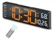 Часы Deepfox DS-6629 LED цифровые электронные настенные/настольные Будильник Дата Температура 32х10,5см оранжевый - изображение 15