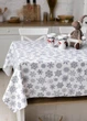 Новогодняя скатерть 110*150 см. Бело-серая Homedec - изображение 2