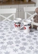 Новогодняя скатерть 110*150 см. Бело-серая Homedec - изображение 3