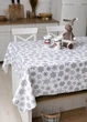 Новогодняя скатерть 110*150 см. Бело-серая Homedec - изображение 5