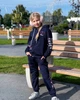Утеплений костюм для дівчинки (Zip-худі та штани) з малюнком Носи своє 116 Синій (p-2542-137879) - изображение 7