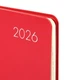 Еженедельник 10х17см Leo Planner датированный 2026 "Glory", мягкий, красный, 128 страниц (252652) - изображение 2