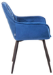 Krzesło do kuchni i salonu HOMLA 802978 FLOSSI 57 x 63 x 84 cm Welurowe Granatowe (5904183802978) - obraz 3