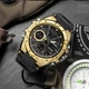 Наручний годинник Sanda 6008 Black-Gold - изображение 2