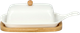 Maselniczka Homla Fincan porcelanowa z bambusową podstawką 22 cm (5902869958339) - obraz 4